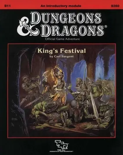 The cover of the adventure module B11 King's Festival