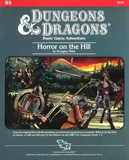 The cover of the adventure module B5 Horror on the Hill
